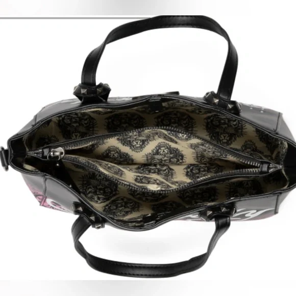 NEW!! Ed Hardy Black and Pink Shoulder Bag - Picture 3 of 7
